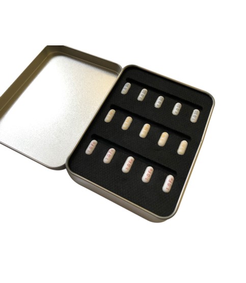 Metalowe pudełko z pianką na testery