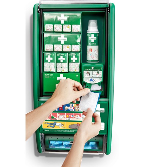 Apteczka ścienna Cederroth First & Burn Station