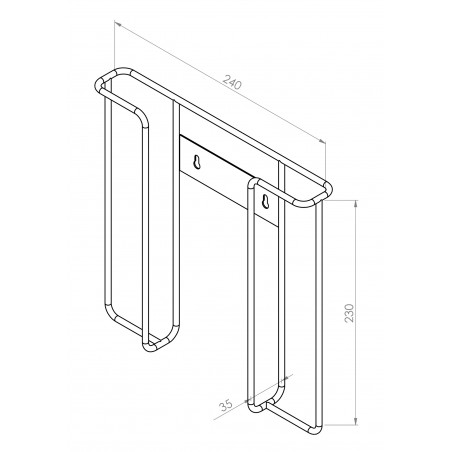 Kieszeń ze stali nierdzewnej - pręt