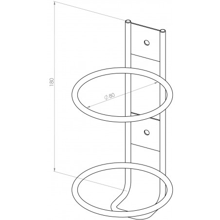 Uchwyt ze stali nierdzewnej na butelkę - pręt