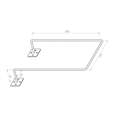 Wieszak nierdzewny na wiadro - WYPRZEDAŻ