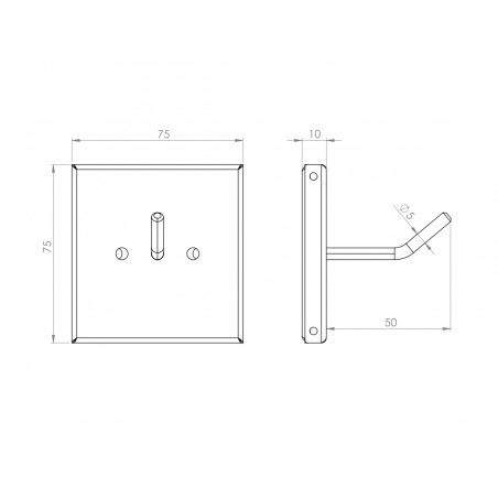 Wieszak magnetyczny pojedynczy