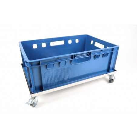 Wózek nierdzewny na skrzynki Euro 2